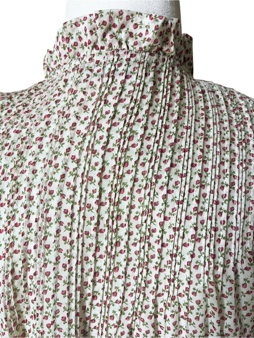 DOEN Stanton Berry Bisou Floral Cotton Button Down Belted Midi Dress Small - Picture 8 of 13